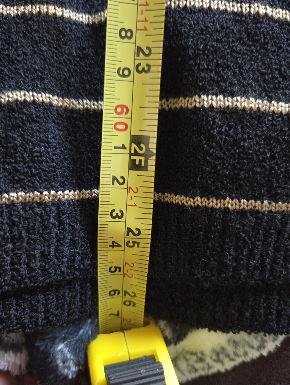Linda Allard Ellen Tracy Womens Black Striped Wool Blend Top. Sz 1X/XL Office - Picture 7 of 7